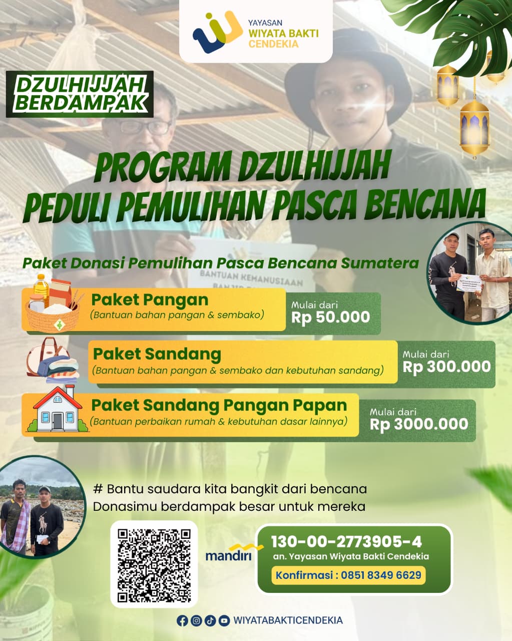 Program Dzulhijjah Peduli – Pemulihan Pasca Bencana
